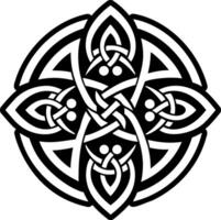 A solid style icon of celtic weave symbol vector