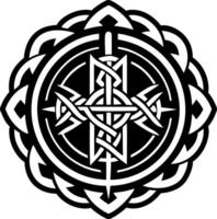 Ogham celtic icon in filled style vector