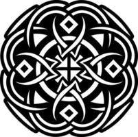 A glyph style icon of ogham knotwork symbol vector