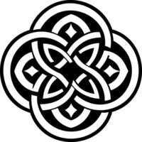 A solid style icon of quadruple knot symbol vector