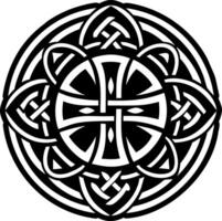A solid style icon of mystic cross symbol vector