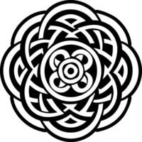 Ritual spiral icon in solid style vector