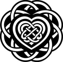 A glyph style icon of sacred knot symbol vector