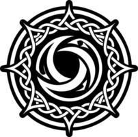 Sacred spiral icon in glyph style vector