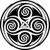 A solid style icon of spiral art symbol vector