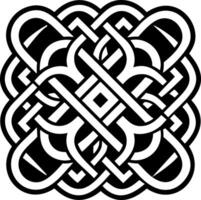 A solid style icon of square knot symbol vector