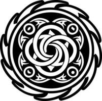 Spiral symbol icon in solid vector