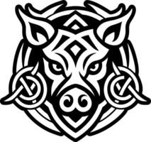 Boar symbol icon in glyph style vector