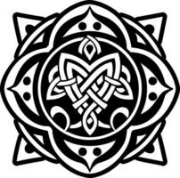 A filled style icon of celtic carving symbol vector