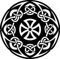 Celtic circle icon in filled style vector