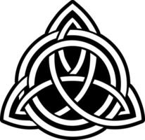 Triquetra symbol icon in filled style vector