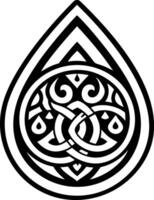 A filled style icon of water drop symbol vector