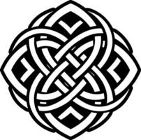 A glyph style icon of companion knot symbol vector