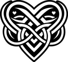 A glyph style icon of cupid knot symbol vector