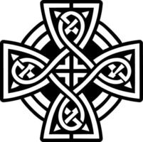 A solid style icon of cross celtic symbol vector