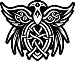 A filled style icon of crow symbol vector