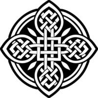 Cross knot icon in solid style vector