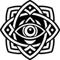A solid style icon evil eye symbol vector