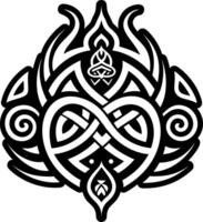 A filled style icon of elemental spirit symbol vector