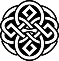 A glyph style icon of endless knot symbol vector