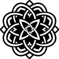 A filled style icon of eternal knot symbol vector