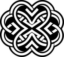 A filled style icon of eternity knot symbol vector
