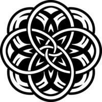 Floral knot icon in glyph style vector