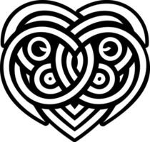 Heart spiral icon in glyph style vector