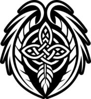 A filled style icon of hawk feather symbol vector
