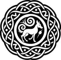 Guardian animal icon in glyph style vector