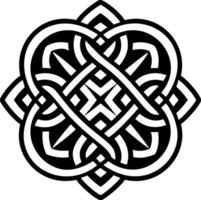 Interwoven knot icon in glyph style vector