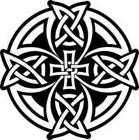 Interwoven knot icon in filled style vector