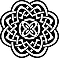 A glyph style icon of mandala symbol vector