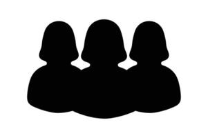 People Group Icon for Business and Social Media, group of people icon, group of users icon, team members icon, user profile vector