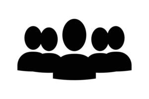 Group of People Silhouette Icon, group of people icon, group of users icon, team members icon, user profile vector
