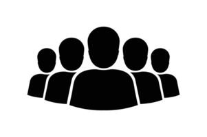 Group of People Icon for Teamwork and Collaboration, group of people icon, group of users icon, team members icon, user profile vector