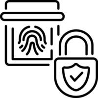Evidence security icon in linear style vector