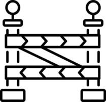 Barrier icon in linear style vector