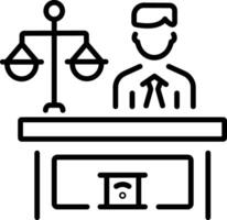 Court Judge icon in line style vector
