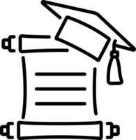 Law degree icon in linear style vector