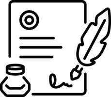 A line style icon of legal notice vector