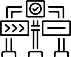 Checkpoint sign icon in linear style vector