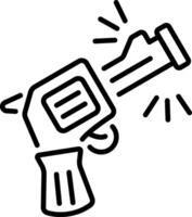 A line style icon of murder gun vector