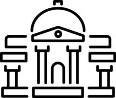 Supreme court icon in linear style vector