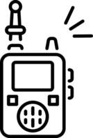 Walkie talkie icon in linear style vector