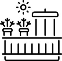Balcony icon in linear style vector