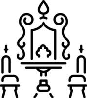 Antique furniture icon in linear style vector