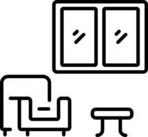 A line style icon of lounge vector