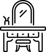 A line style icon of dressing table vector