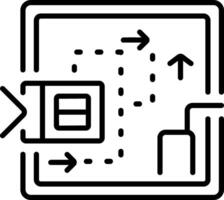 Floor plan icon in linear style vector